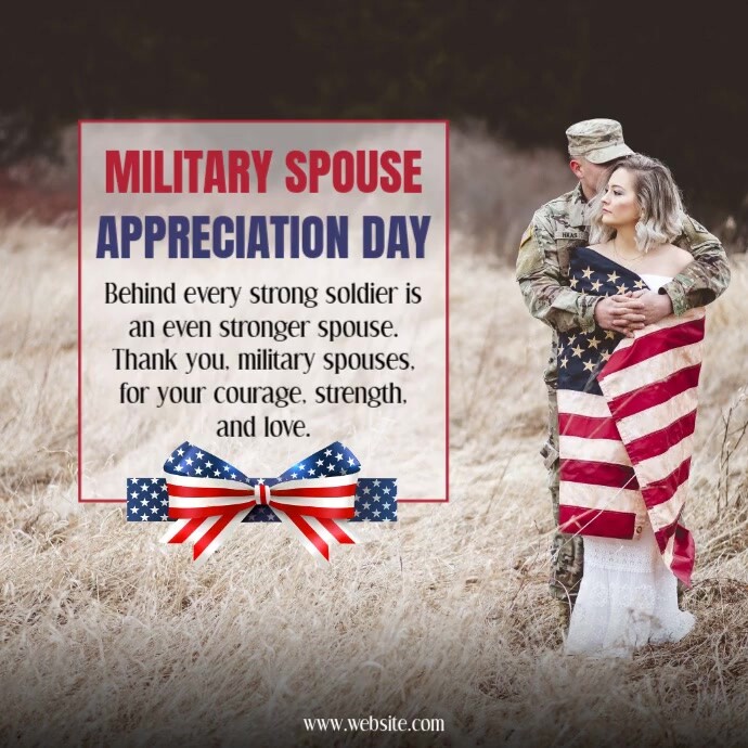 Minimal Military Spouse Appreciation Day USA Instagram Post Template