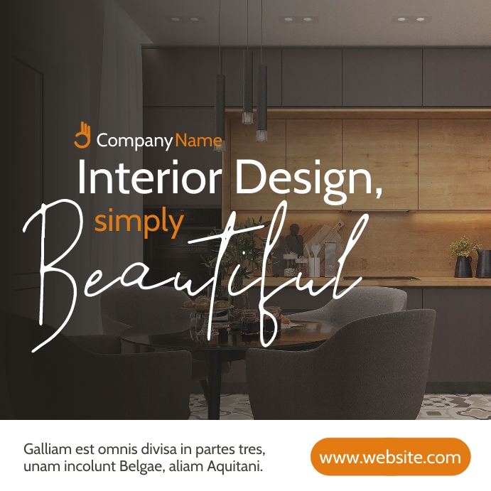 minimal modern interior design advertisement Template | PosterMyWall