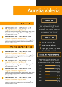 minimal modern resume and cv curriculum A4 template