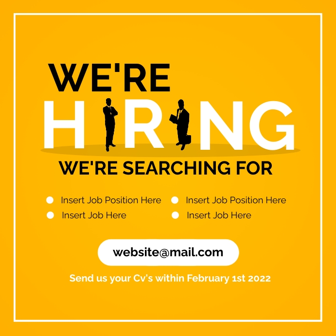 minimal multipurpose hiring advertisiement Ithempulethi | PosterMyWall