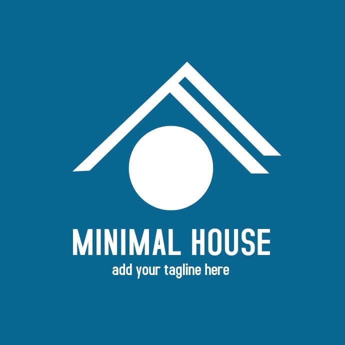 Minimal real estate agency logo Логотип template