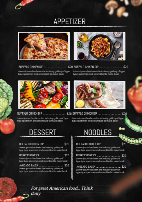 Minimal Restaurant Menu Ads Template | PosterMyWall