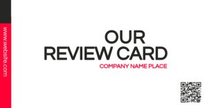 minimal review card template design Obraz udostępniany na Facebooku