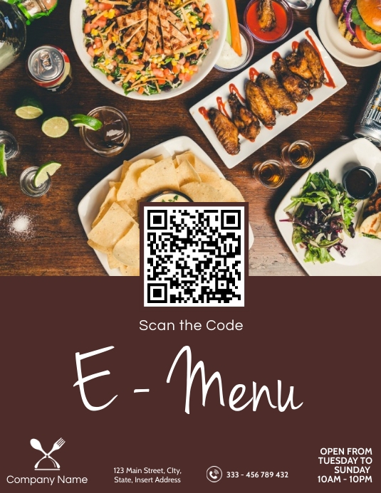 minimal scan for menu qr codetemplate design | PosterMyWall