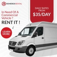 Minimal social media red white and black car Instagram Post template