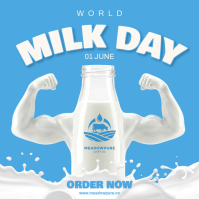 Minimal Square Milk Day Template Квадрат (1 : 1)