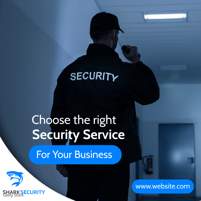 minimal square security service advertisement Instagram Post template