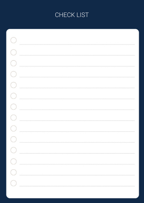 Minimal To Do Check List A6 template