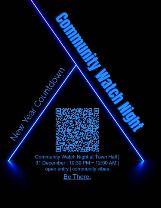 Community Watch Night Flyers Template | PosterMyWall