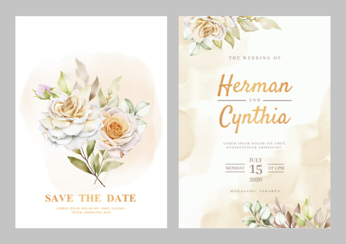 Copy of Minimal Wedding Invitation | PosterMyWall