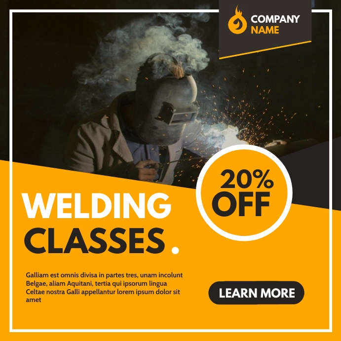 Copy of minimal welding classes advertisement | PosterMyWall