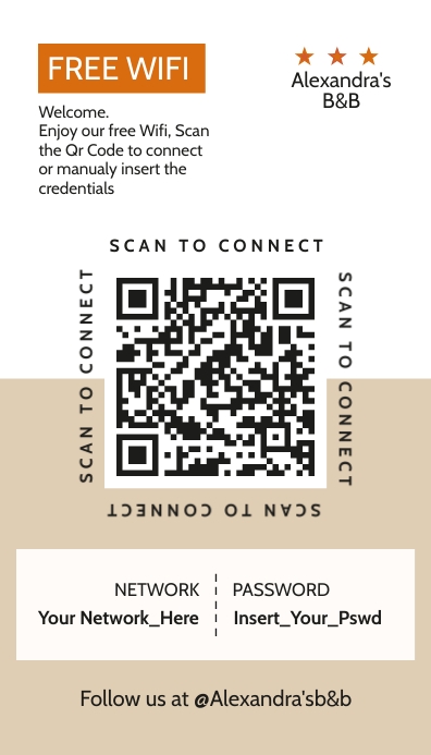 minimal wifi scan to connect card template de | PosterMyWall