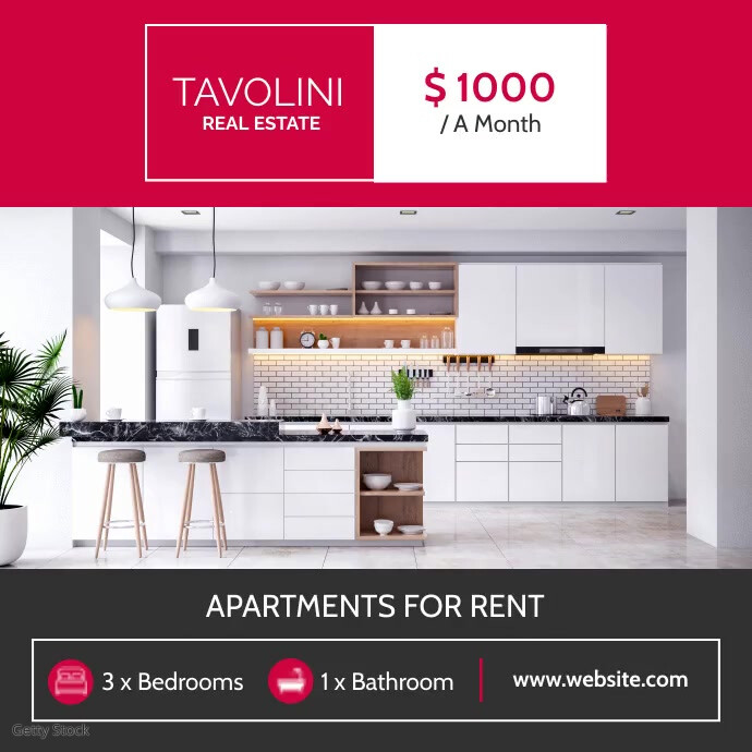 Apartment For Rent Example Posting Minimalist apartment for rent advertisement i Template | PosterMyWall