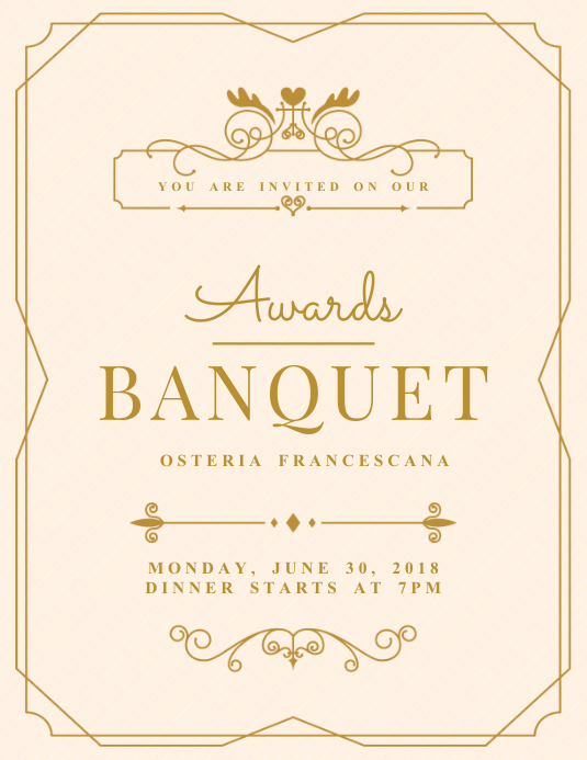 Minimalist Banquet Flyer Invitation Template PosterMyWall