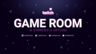 Minimalist Black Space Twitch Banner Ekran reklamowy (16:9) template