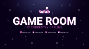 Hitam Game Room Offline Notice Digitale Vertoning Template