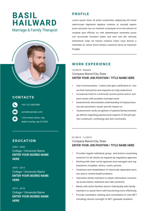 Minimalist Business Resume A4 template