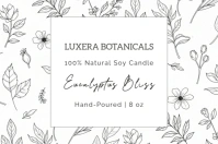 minimalist candle Label template