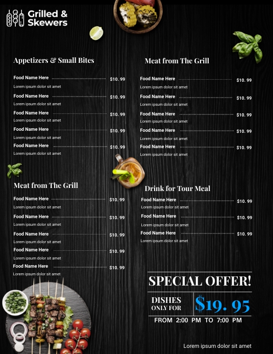 Minimalist Coffee Menu Flyer (US-Letter) template