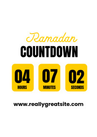 Minimalist Countdown Ramadan Instagram Post A4 template