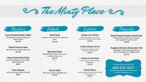 Minimalist Elegant Menu Digital Display Board template