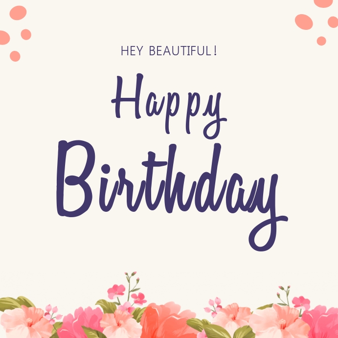 Minimalist Happy birthday wish Template PosterMyWall