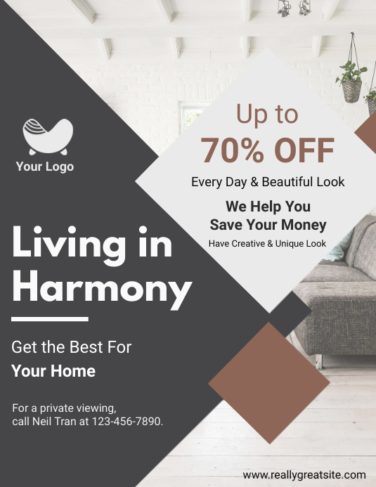 Minimalist Home Decor Sale Flyer Template | PosterMyWall