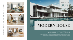 Minimalist House Promotion Sale Poster Banner Digitalt display (16:9) template