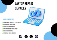 Minimalist Laptop Repair Services Flyer A5 template