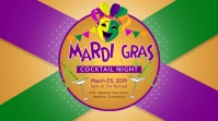 Minimalist Mardi Gras Display Banner template