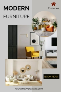 Minimalist modern furniture Pinterest pin template