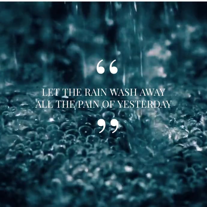 Minimalist Motivational Quote Rain InstagramP Template | PosterMyWall