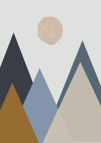 Minimalist Mountain Wall Art A2 template