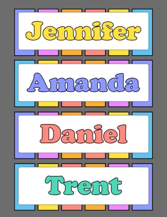 Minimalist Name Tag Template | PosterMyWall
