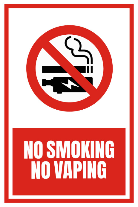 minimalist no smoking sign poster Cartaz template