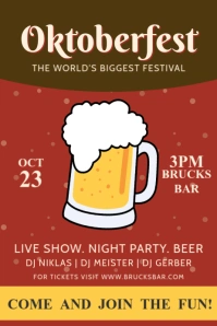 Minimalist Oktoberfest Printable Poster Template