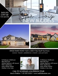 Minimalist Open House New Home Flyer Template Iflaya (Incwadi ye-US)