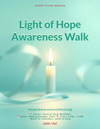 Minimalist Suicide Prevention Awareness Flyer template