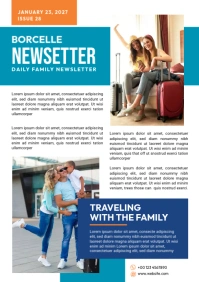 Minimalist Travel Newsletter Template A4