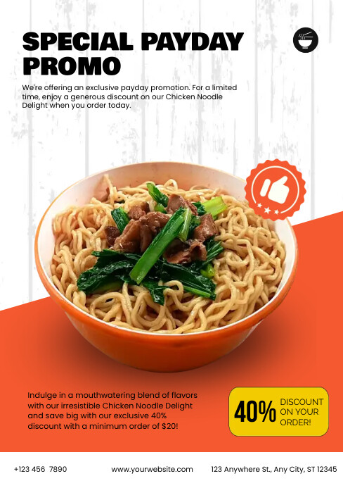 Minimalist Vibrant Food Promotion Flyer Template | PosterMyWall