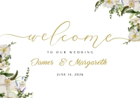 Minimalist Wedding Welcome Sign A2 template