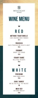 Minimalist wine menu Letter ครึ่งหน้า template