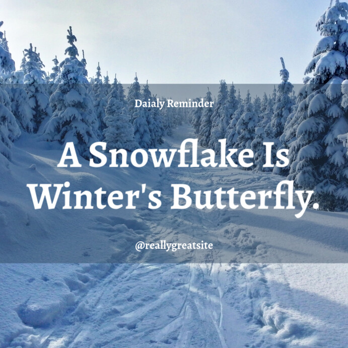 Minimalist Winter Quote Instagram Post Template PosterMyWall