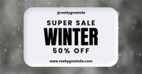 Minimalist Winter Super Sale Facebook Ad template
