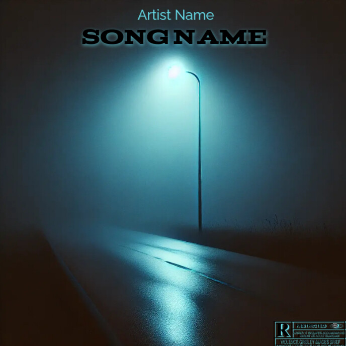 minimalistic and deep cover with a cool blue tone template