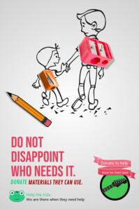 Minimalistic Fundraising Poster template