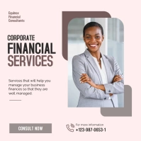 Minimalistic Pink Financial Service Post Square (1:1) template
