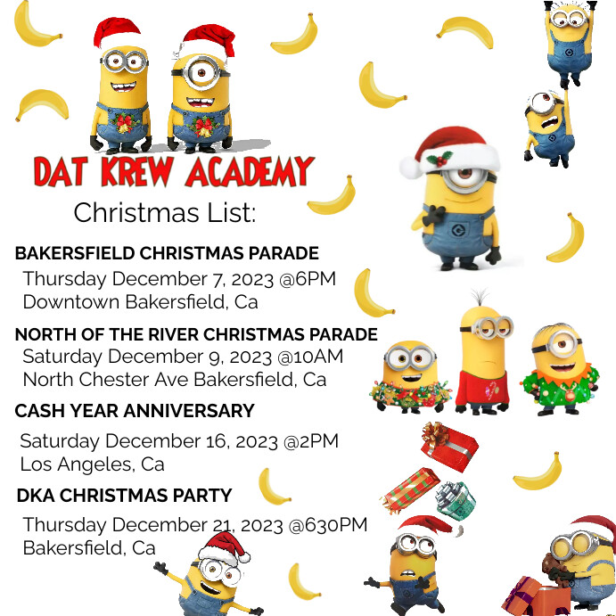 Minion Christmas โพสต์บน Instagram template