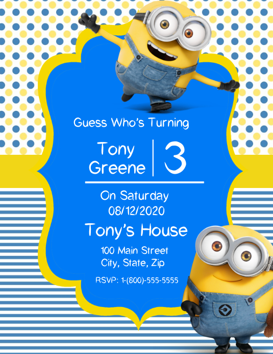 Minion Template PosterMyWall