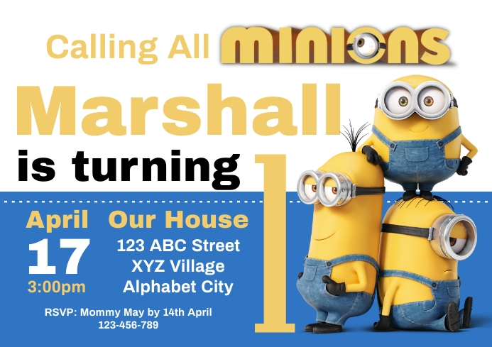 Modele Minions Anniversaire Invitation Postermywall Modele Minions Anniversaire Invitation Postermywall
